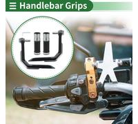 7/8" 22mm 15/16" 24mm Moto Poignées Kit de couverture antidérapant en alliage d'aluminium Poignées de guidon pour moto scooter vélo ATV Titanium Tone