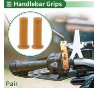 7/8" 22Mm 15/16" 24Mm Poignées De Guidon Universelles Pour Moto Couverture Antidérapante En Tpu Pour Moto Scooter Vélo Tout-Terrain Marron Jaune 1 Paire