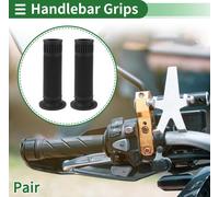 7/8" 22Mm 15/16" 24Mm Poignées De Guidon Universelles Pour Moto, Scooter, Vélo Tout-Terrain, Atv En Tpu Antidérapant Noir 1 Paire