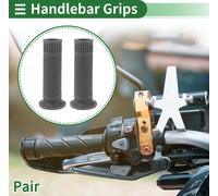 7/8" 22Mm 15/16" 24Mm Poignées De Guidon Universelles Pour Moto, Scooter, Vélo Tout-Terrain Atv Gris En Tpu Antidérapant 1 Paire