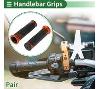 7/8" 22mm 15/16" 24mm Poignées Universelles Pour Moto Anti-Dérapantes En Alliage Aluminium Et Caoutchouc Pour Scooter Moto Orange 1 Paire