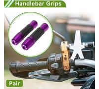 7/8" 22mm 15/16" 24mm Poignées Universelles Pour Moto Revêtement Anti-Dérapant Alliage D'Aluminium Caoutchouc Poignées De Guidon Accélérateur 1 Paire Mauve