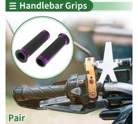 7/8" 22mm 15/16" 24mm Poignées Universelles Pour Moto Revêtement Anti-Dérapant Alliage D'Aluminium Caoutchouc Poignées Pour Moto Scooter Violet 1 Paire