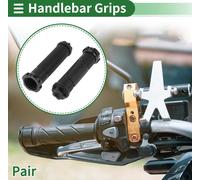 7/8" 22mm 15/16" 24mm Poignées Universelles Pour Moto Revêtement Anti-Dérapant Alliage D'Aluminium Caoutchouc Poignées Guidon Pour Moto Scooter Noir 1 Paire