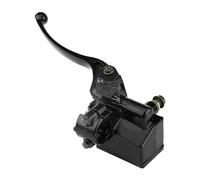 7/8 22mm Moto Maître Cylindre De Frein Avant Droit Levier De Frein Maître Cylindre pour avec En Alliage D'aluminium Noir/Argent (BLACK)