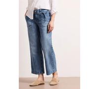 7/8 Mid Waist Wide Leg Jeans à rayures