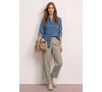 7/8 Pantalon large en lin, coupe loose