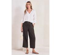 7/8 Pantalon large en lin, coupe loose
