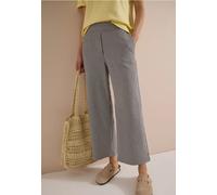 Cecil Pantalon Large en Seersucker Marron Cacao M
