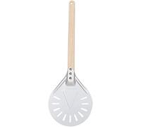 7" /8" Pelle à Pizza, Planche à Pizza Aluminium, Pierre a Pizza Pierre à Pizza Spatules Manche Long en Bois Détachable, Accessoires à pizza pour la maison Pelle à pizza (Wooden Handle, 7 inch)