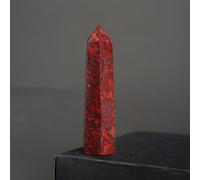 7-8cm Crystal Point Quartz Rainbow Wand Crystal Column Rose Quartz Rock Home Decor Stone (Color : Blood Stone)