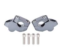 7/8in Handlebar Risers, Universal Motorcycle Handlebar Height Adapter, CNC Aluminum Alloy Handlebar Riser with Anodized Treatment, 22mm Handlebar Riser for Comfortable Riding (Grise)