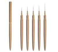 7/9/11/15/25mm Pinceau Nail Art Ongles Professionnel avec Capuchon Bouchon 5 Pièces - LEA-SHALL Pinceaux Liner Ultra Très Fin pour Ongle Gel, Peinture Acrylique, UV Construction, Brosses French Set