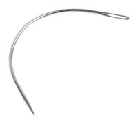 7 Aiguilles À Coudre De Réparation Enfileur Incurvé Pour Toile En Cuir Acier Inoxydable Argent