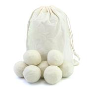 7 alles de séchage en laine,5 cm Grande boule de séchage Pour machine à laver,En laine,Adoucissant naturel- Pour sèche-linge,Blanc