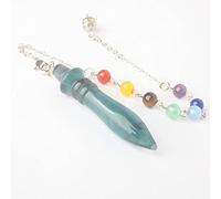 7 améthystes de combinaison de pierres aimables Lapis lazuli Aventurine Jades de rivière rouge Fluorite pendule d'amulette en couches 1 pièces-fluorite verte 1