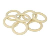 7 anneaux en bois 30 mm Beige G