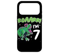 7. Anniversaire Roaarr J'Ai 7 Ans, Anniversaire d'un Dinosaure Coque pour iPhone 17 Pro Max