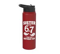 7 ans Anniversaire J'avais 6 ans Maintenant j'ai 7 67 Meme Sister Stainless Steel Insulated Water Bottle