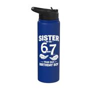 7 ans Anniversaire J'avais 6 ans Maintenant j'ai 7 67 Meme Sister Stainless Steel Insulated Water Bottle
