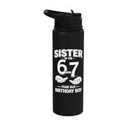 7 ans Anniversaire J'avais 6 ans Maintenant j'ai 7 67 Meme Sister Stainless Steel Insulated Water Bottle