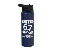 7 ans Anniversaire J'avais 6 ans Maintenant j'ai 7 67 Meme Sister Stainless Steel Insulated Water Bottle