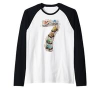 7 Ans Anniversaire Monster Truck Rally Flammes Manche Raglan