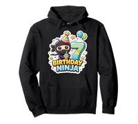 7 Ans Anniversaire Ninja Boys Seven 7th Seventh Kids Party Sweat à Capuche