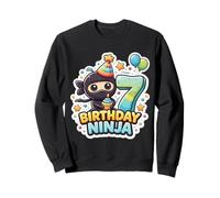 7 Ans Anniversaire Ninja Boys Seven 7th Seventh Kids Party Sweatshirt