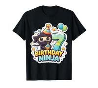 7 Ans Anniversaire Ninja Boys Seven 7th Seventh Kids Party T-Shirt