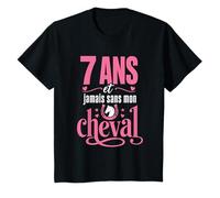 7 Ans Jamais sans Mon Cheval Cadeau Anniversaire Fille T-Shirt