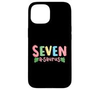 7 ans Saurus Kids Dinosaure 7ème anniversaire Famille Coque pour iPhone 15