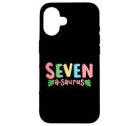 7 ans Saurus Kids Dinosaure 7ème anniversaire Famille Coque pour iPhone 16