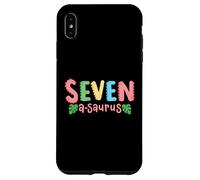 7 ans Saurus Kids Dinosaure 7ème anniversaire Famille Coque pour iPhone XS Max