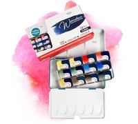 7 Artists Aquarelle Peinture 12 Godets Сlassique Peinture Aquarelle Set | Palette Aquarelle | Peinture Aquarelle Adulte | Coffret Aquarelle | Boitier Aquarelle | Kit Aquarelle | Watercolor