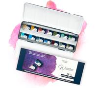 7 Artists Aquarelle Peinture 14 Godets Granulée Peinture Aquarelle Set | Palette Adulte | Coffret Watercolor