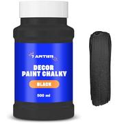 7 Artists Chalk Paint Noir 500 ml Peinture Chalk Paint | Craie Peinture | Peinture Bois Meuble | Vintage Paint | Chalky Paint | Peinture à la Craie | Chalky Peinture | Furniture Paint