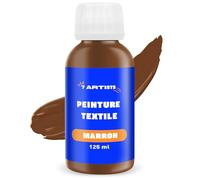 7 Artists Couleurs pour tissus permanents - trempe pour tissus marron 125 ml | Peinture pour tissus | Couleur pour tissus | Détrempe pour tissus | Peinture pour tissus | Couleurs pour tissu | Fabric