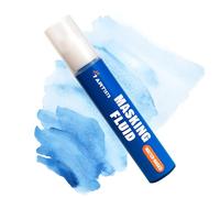 7 Artists Masking Fluid Gel 30 ml - Drawing Gum Liquide de Masquage Aquarelle | Gomme à Dessiner Flexible pour Masquage Précis, Stencil, Gouache, Gomme Liquide et Masquage Aquarelle