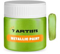 7 Artists Peinture Acrylique Vert Metallique 50 ml Peinture Vert Sauge | Peinture Acrylique Vert Sapin Pailletée | Peinture Acrylique Métallisée Vert Olive | Peinture Vert Metallisee