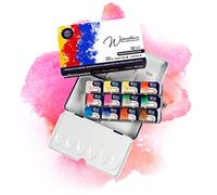 7 Artists Peinture Aquarelle 12 Godets Monopigmenté | Palette | Coffret | Boitier | Kit | Pour Adulte | Watercolor