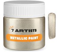 7 Artists Peinture Argentée Antique Acrylique 50 ml - Haute Couverture avec Effet Pailleté pour Loisirs Créatifs & Arts | Peinture Acrylique Métallisée Tout Support pour Bois, Toile, Pierre & Argile