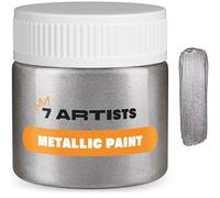 7 Artists Peinture Argentée Foncé Metallique 50 ml Peinture Acrylique Metallique | Peinture Argent | Peinture Acrylique Métallisée | Peinture Metallisee | Peinture Acrylique Argenté