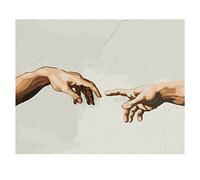 7 Artists Peinture Numero Adulte Michelangelo Creation of Adam Set 40x50 cm | Numero Dart | Peinture Par Numero Adulte | Numéro D'art | Peinture Par Numero | Peinture Numéro | Paint By Numbers