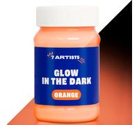 7 Artists Peinture Phosphorescente Acrylique Orange 100 ml - Glow in the Dark Paint avec Effet Phosphorescent | Peinture Fluorescente dans le Noir pour Art, Loisirs Créatifs et Décoration