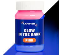 7 Artists Peinture Phosphorescente Acrylique Rose 100 ml - Glow in the Dark Paint avec Effet Phosphorescent | Peinture Fluorescente dans le Noir pour Art, Loisirs Créatifs et Décoration