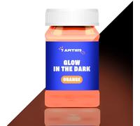 7 Artists Peinture Phosphorescente Orange 100 ml - Peinture Fluorescente dans le Noir à Base d’Eau | Vernis Acrylique Fluo pour Bois, Papier et Mur | Glow in the Dark Deco