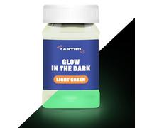 7 Artists Peinture Phosphorescente Verte Claire 100 ml - Peinture Fluorescente dans le Noir à Base d’Eau | Vernis Acrylique Fluo pour Bois, Papier et Mur | Glow in the Dark Deco