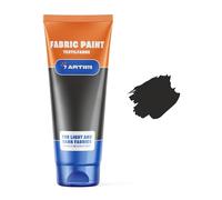 7 Artists Peinture Textile Noir 60 ml - Peinture Tissu Permanente pour Vêtements, Chaussure et Cuir | Peintures pour Textiles, Jean & Sneakers | Fabric Paint Lavable pour Coton, Polyester