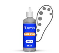 7 Artists Sock Stop Peinture Textile Gris 80 ml - Antidérapante pour Chaussettes, Chaussons, Tapis | Peinture Textile pour Chaussettes Antidérapantes Homme, Femme, Chien